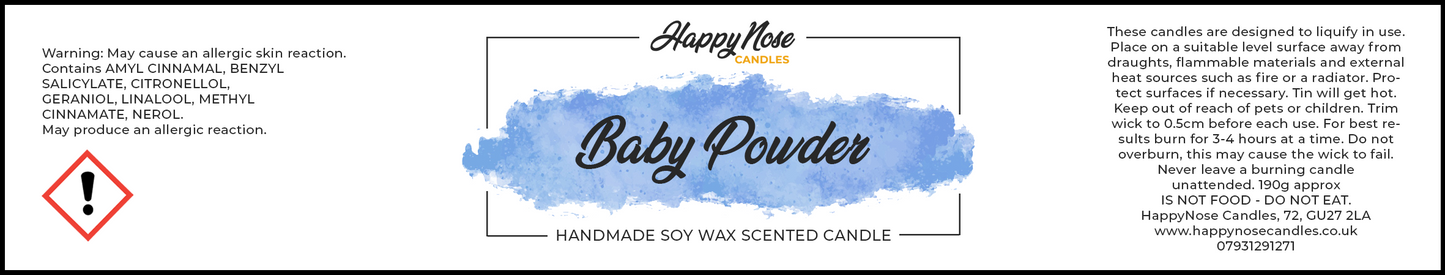 Baby Powder Scented Candle - HappyNose Candles