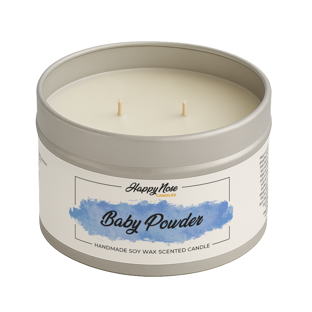 Baby Powder Large Double Wick Candle - HappyNose Candles