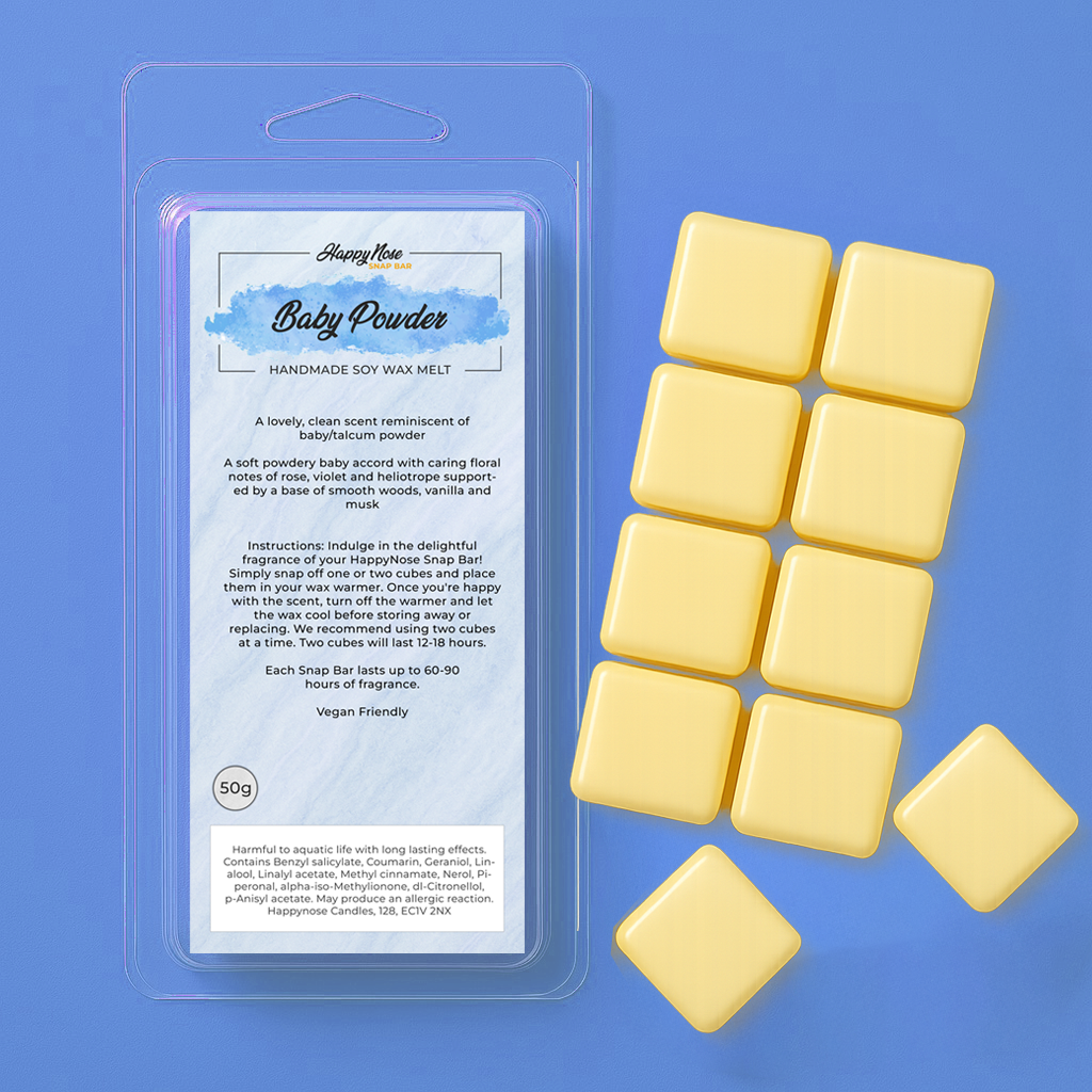 Baby Powder 10 Cube Wax Melt - HappyNose Candles
