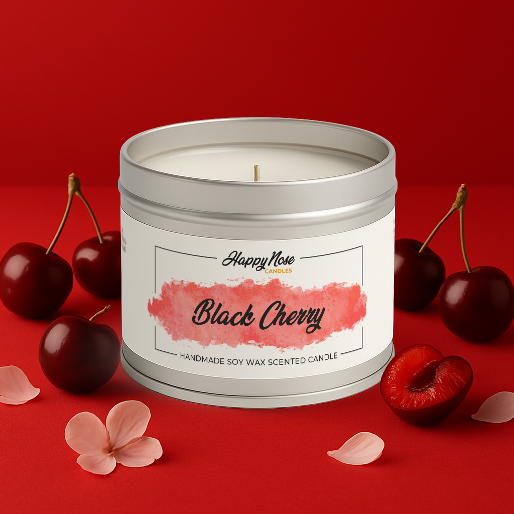 Black Cherry Scented Candle - HappyNose Candles