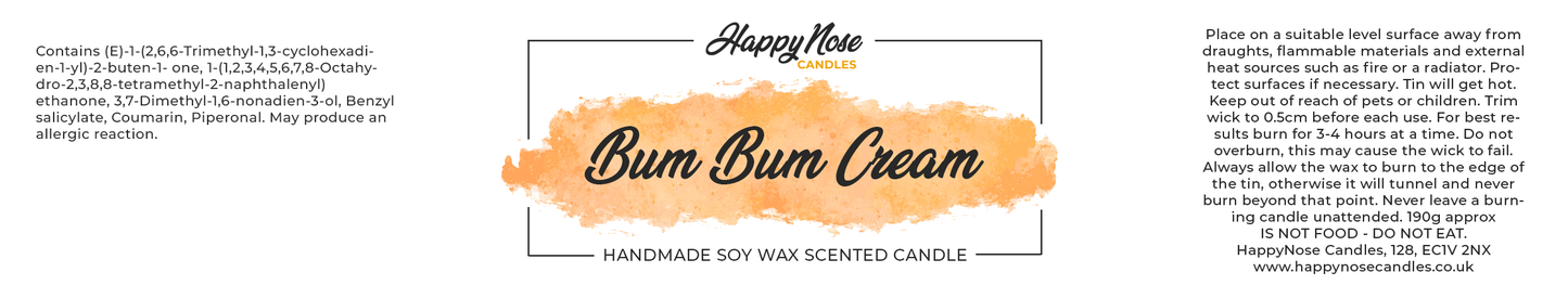 Bum Bum Cream Scented Candle - HappyNose Candles