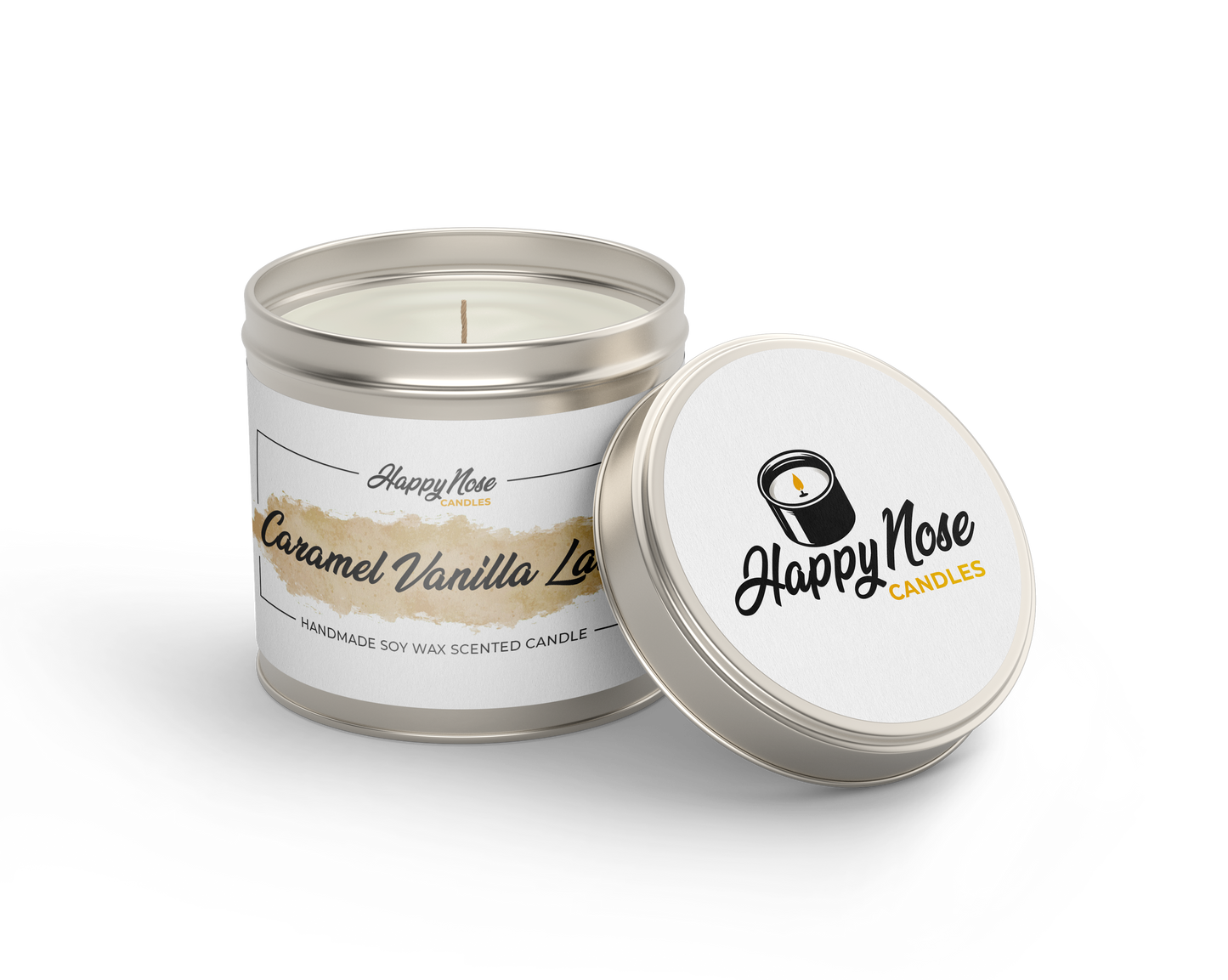 Caramel Vanilla Latte Scented Candle - HappyNose Candles