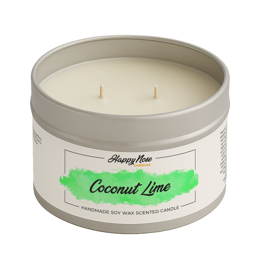 Coconut Lime Large Double Wick Candle - HappyNose Candles