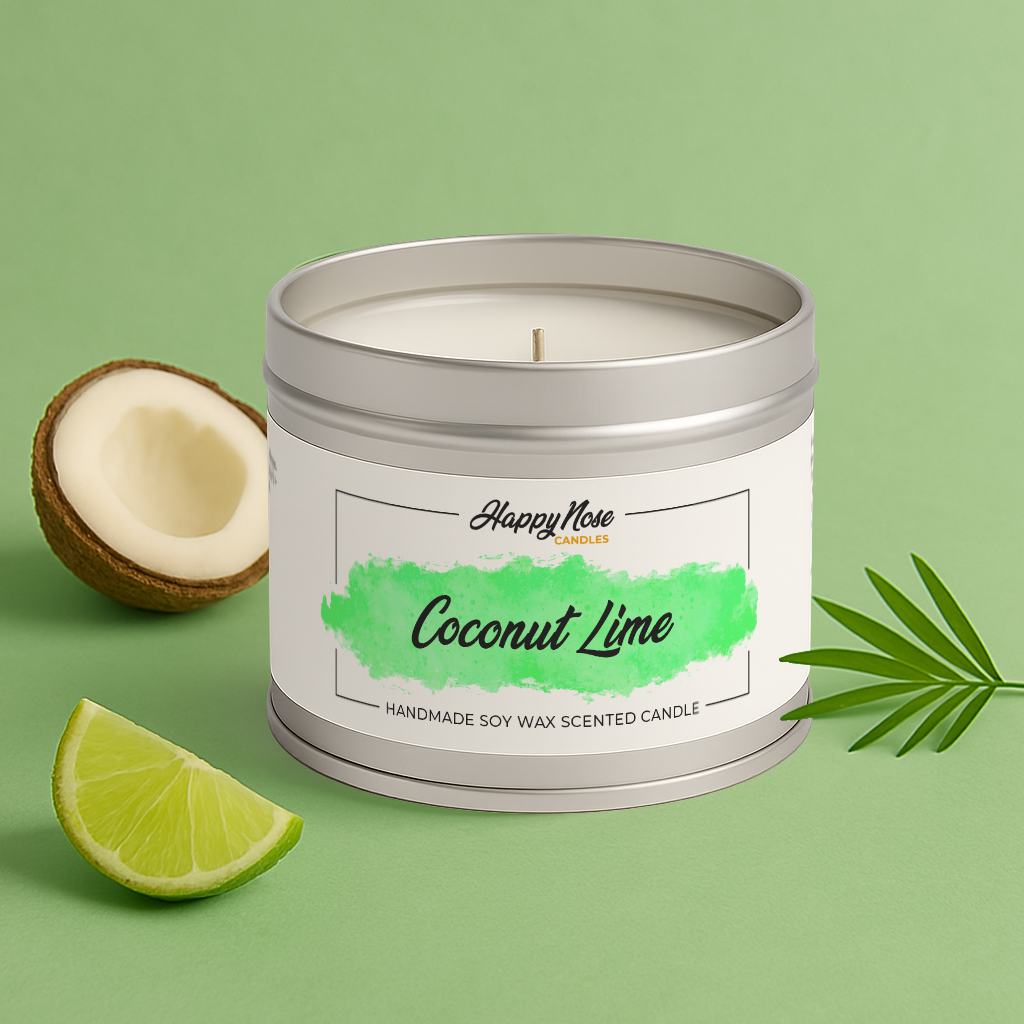 Coconut Lime Scented Candle - HappyNose Candles