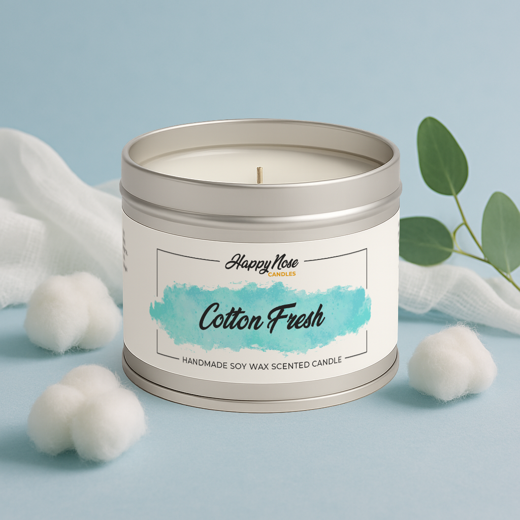 Cotton Fresh Scented Candle - HappyNose Candles