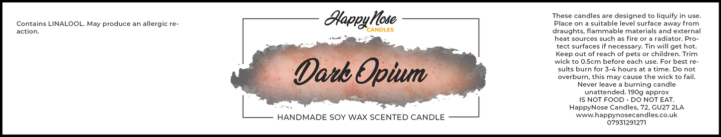 Dark Opium Scented Candle - HappyNose Candles