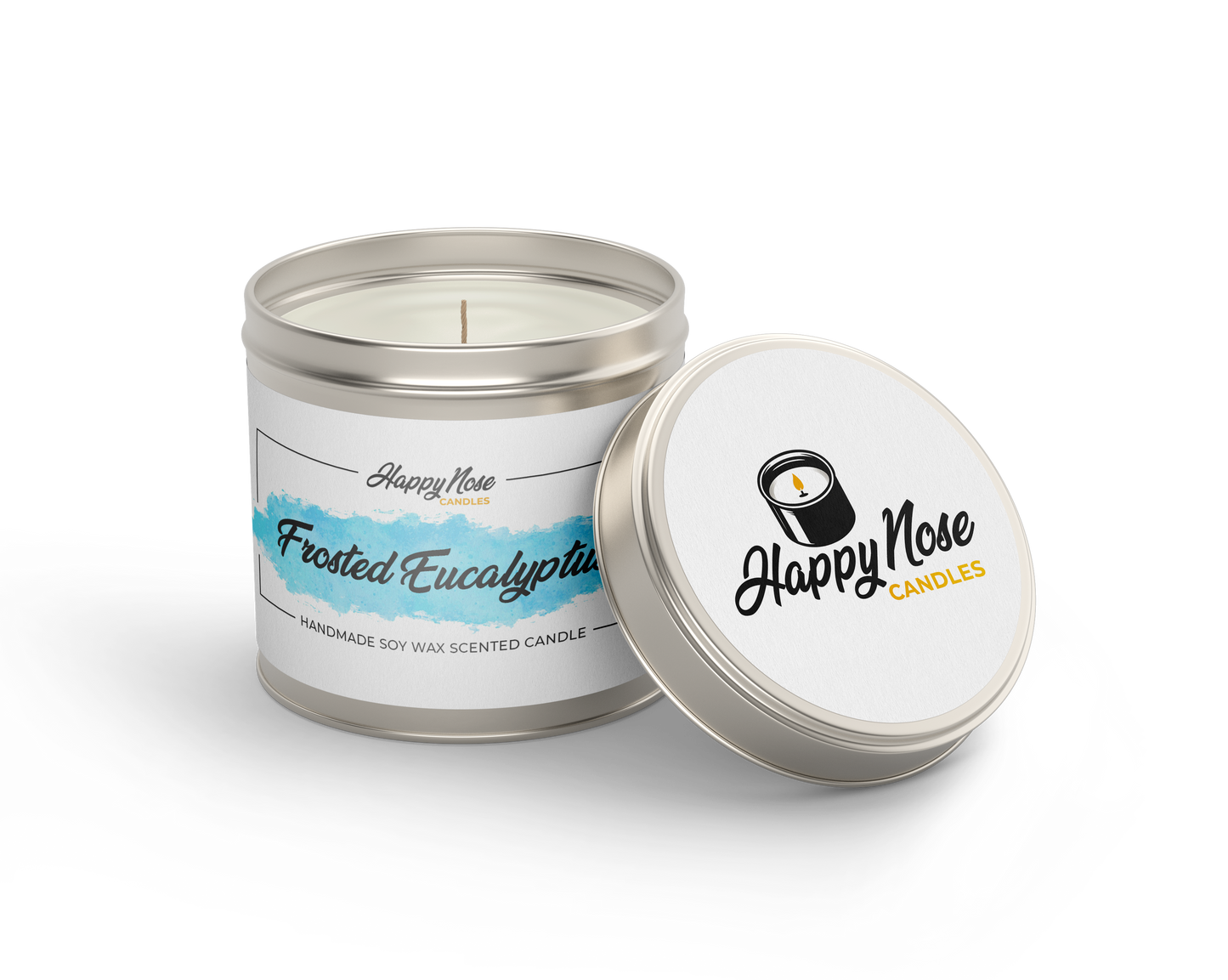 Frosted Eucalyptus Scented Candle - HappyNose Candles