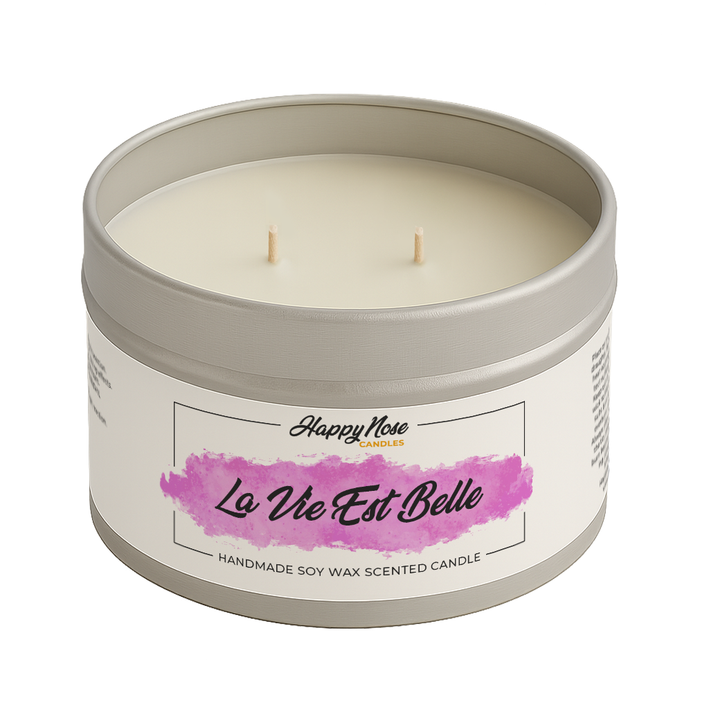 La Vie Est Belle Large Double Wick Candle - HappyNose Candles