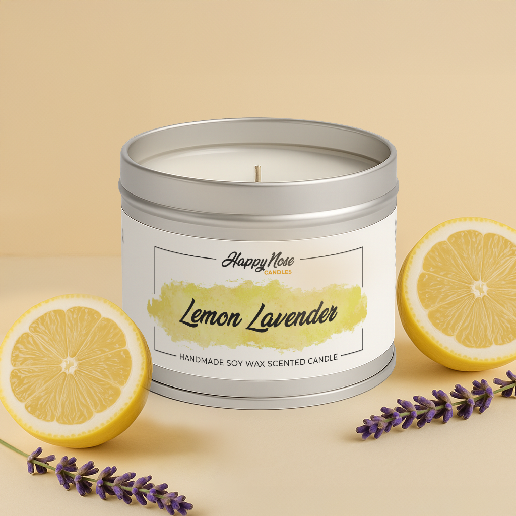 Lemon Lavender Scented Candle - HappyNose Candles