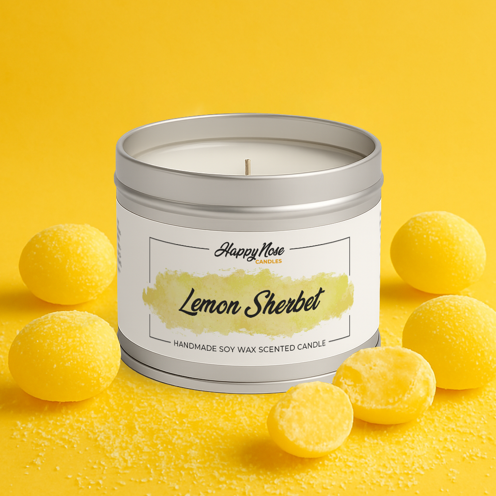 Lemon Sherbet Scented Candle - HappyNose Candles