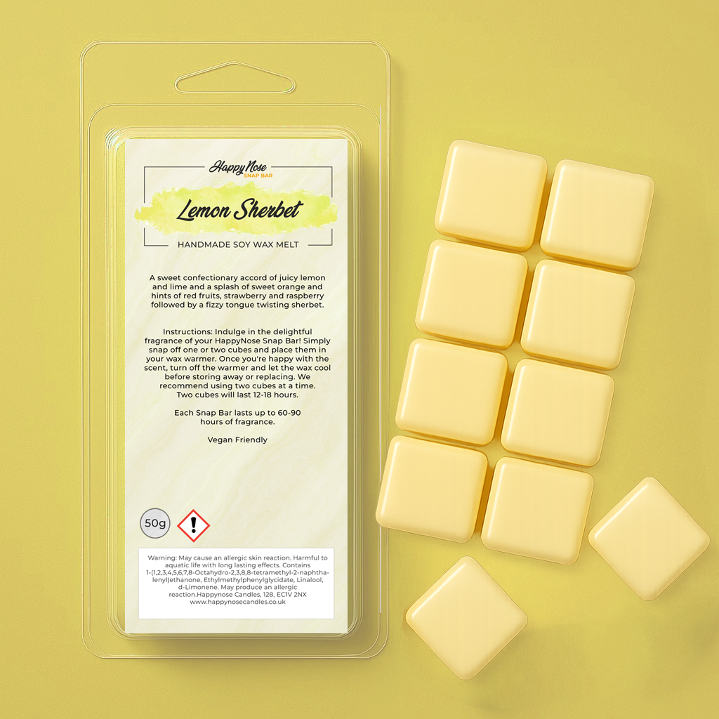 Lemon Sherbet 10 Cube Wax Melt - HappyNose Candles