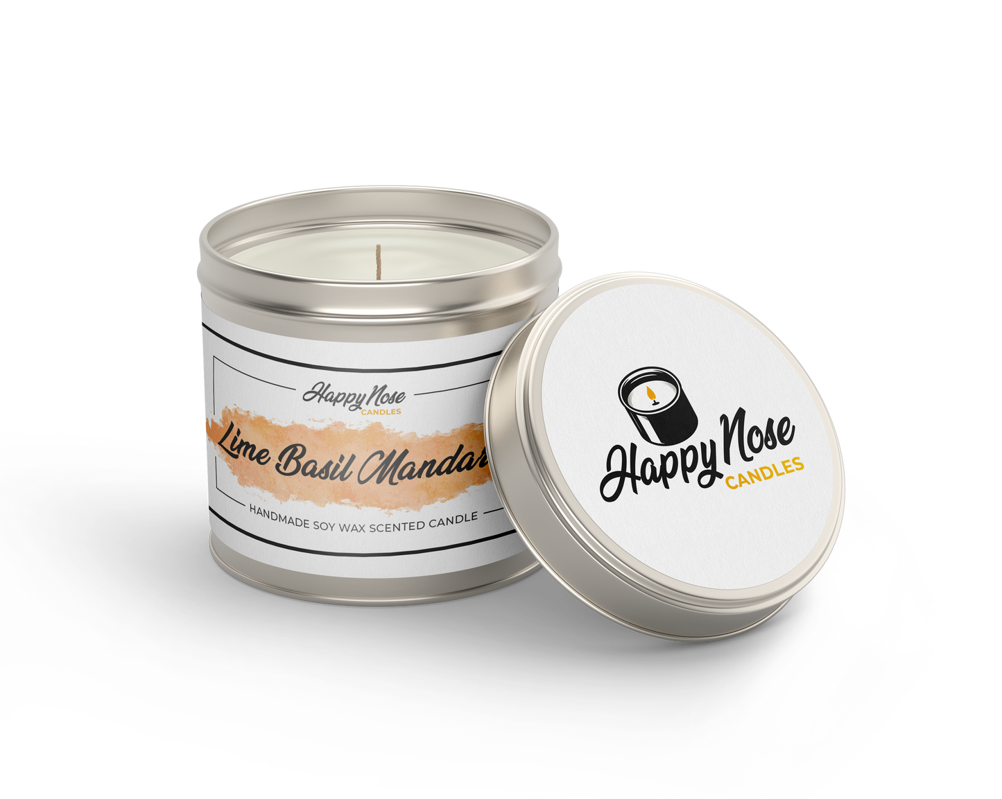 Lime Basil Mandarin Scented Candle - HappyNose Candles