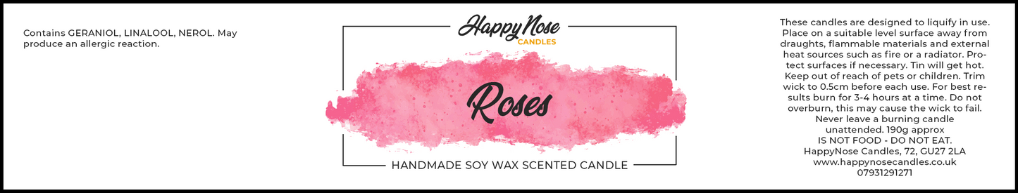 Roses Scented Candle - HappyNose Candles