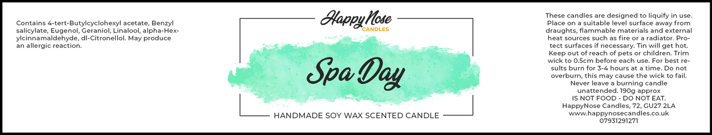 Spa Day Scented Candle - HappyNose Candles