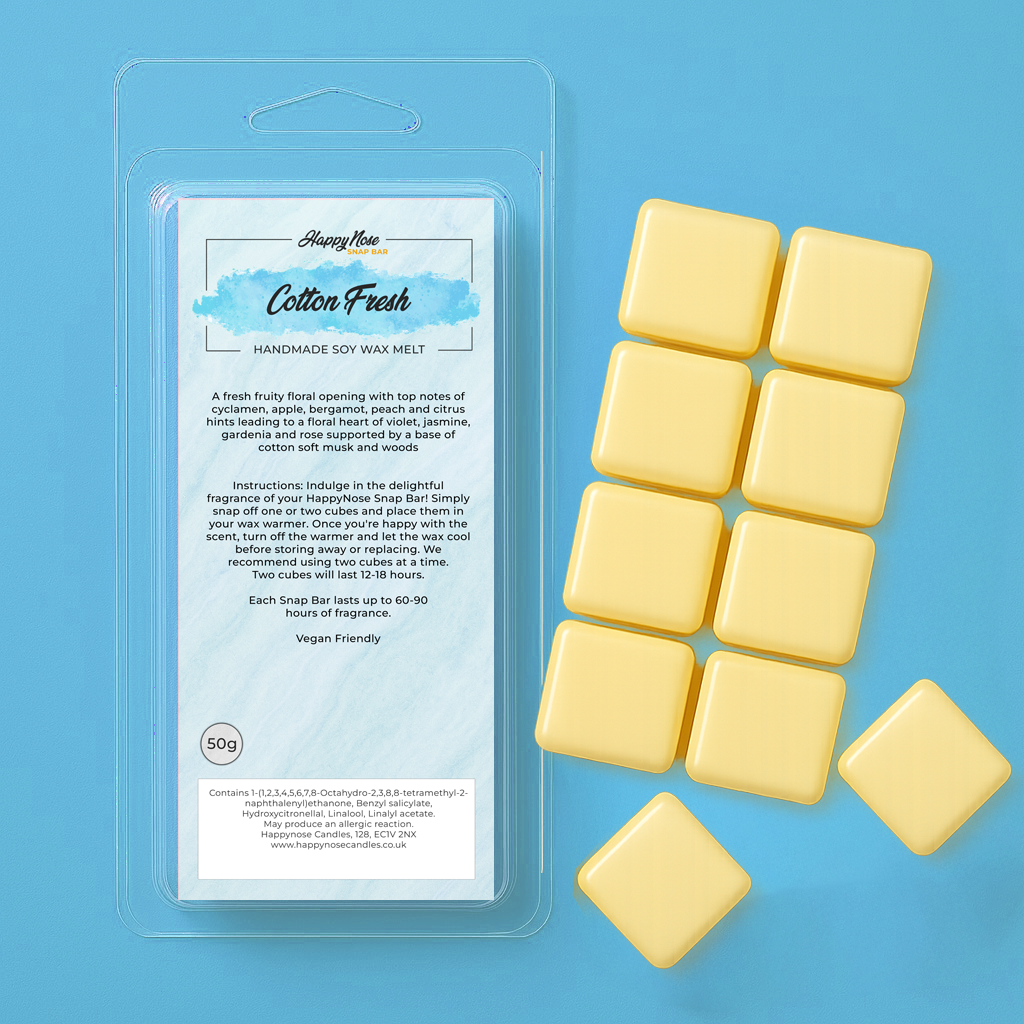 Cotton Fresh 10 Cube Wax Melt - HappyNose Candles