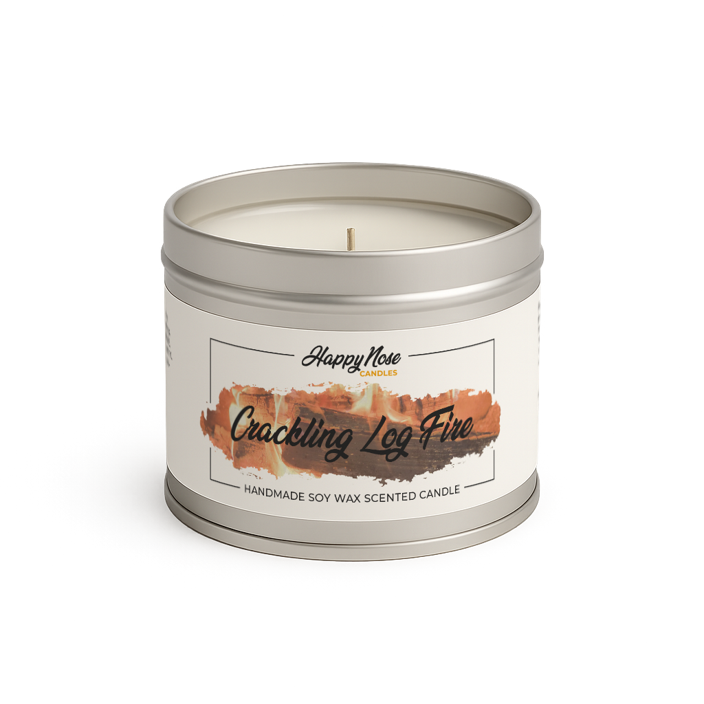 Crackling Log Fire Scented Candle - HappyNose Candles