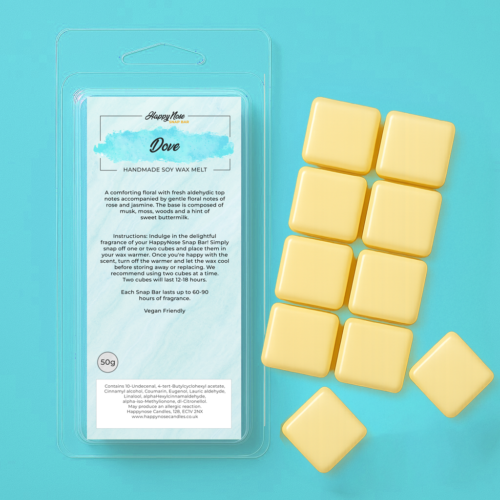 Dove Scent 10 Cube Wax Melt - HappyNose Candles