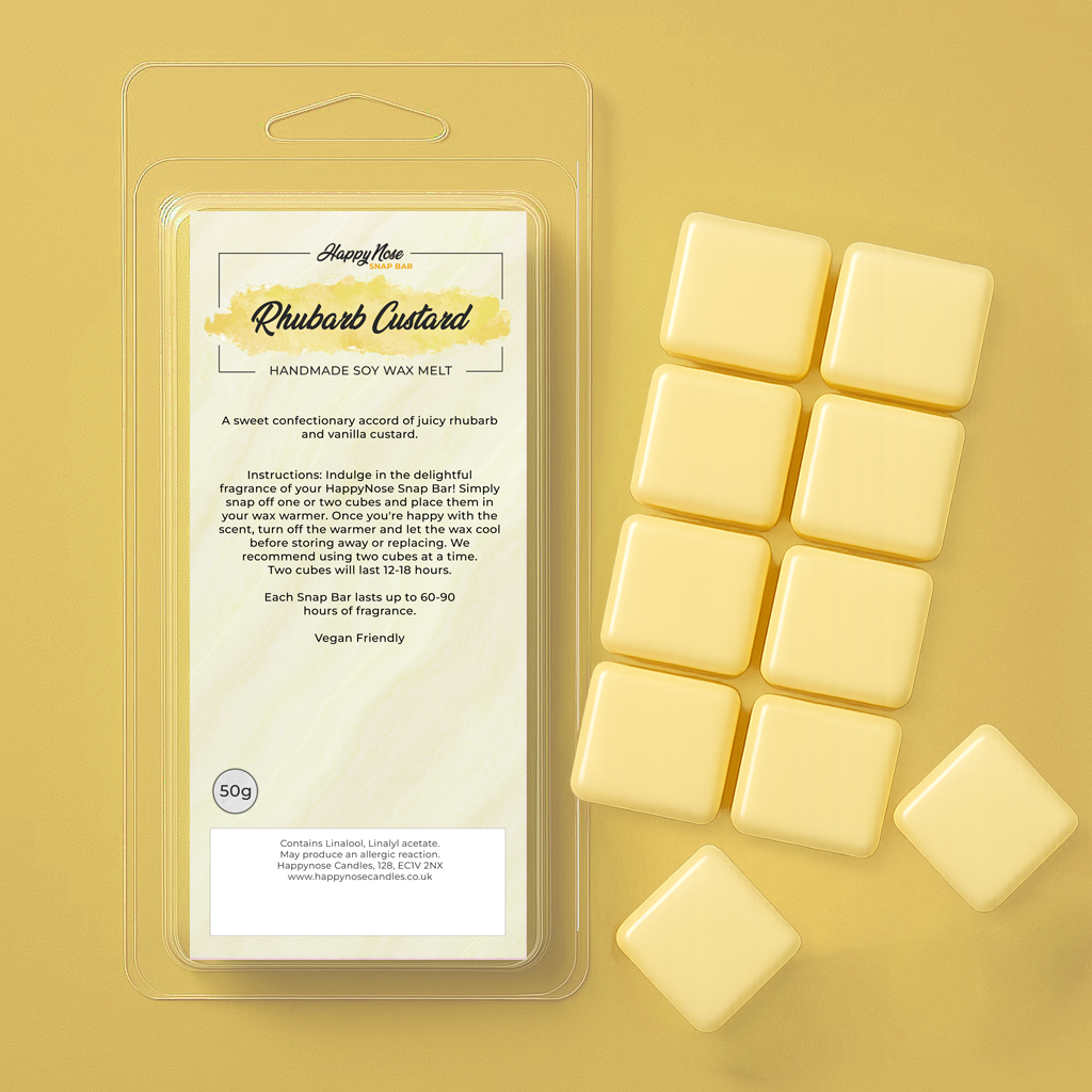 Rhubarb & Custard 10 Cube Wax Melt - HappyNose Candles