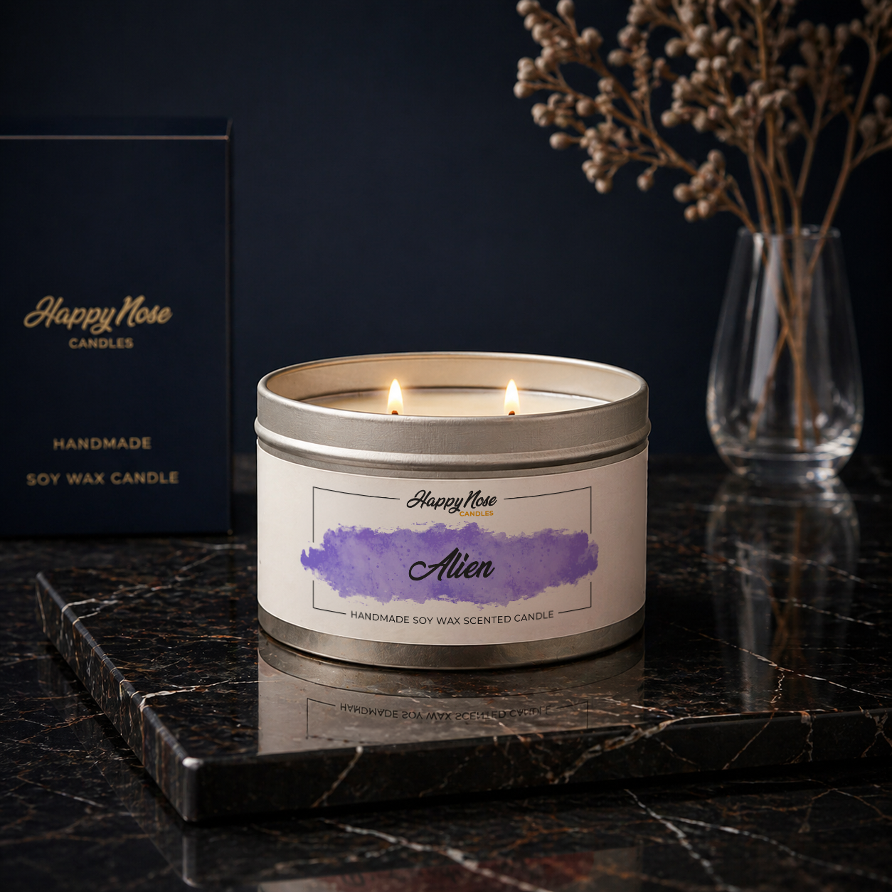 Alien Large Double Wick Candle - HappyNose Candles