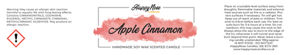 Apple Cinnamon Scented Candle - HappyNose Candles