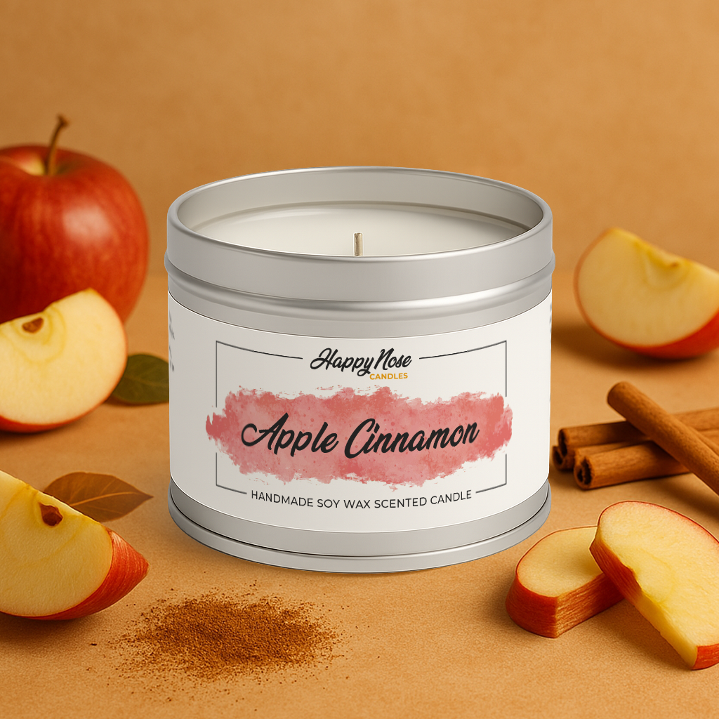 Apple Cinnamon Scented Candle - HappyNose Candles