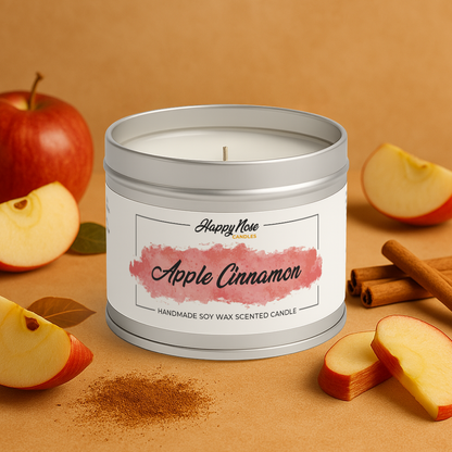 Apple Cinnamon Scented Candle - HappyNose Candles