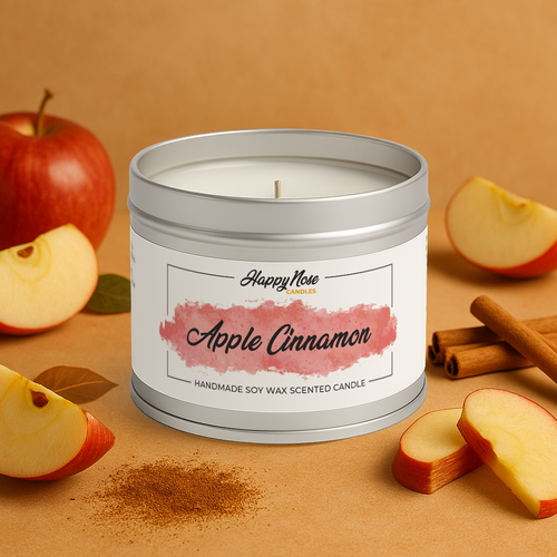 Apple Cinnamon Scented Candle - HappyNose Candles
