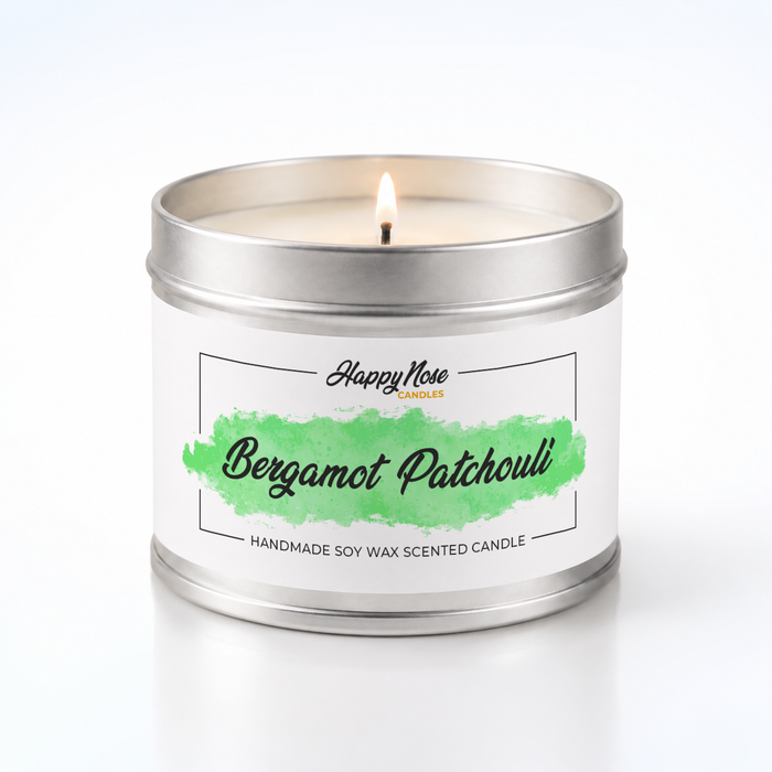 Bergamot & Patchouli Scented Candle