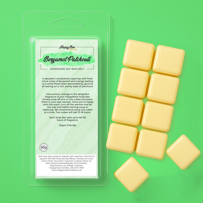 Bergamot & Patchouli 10 Cube Wax Melt - HappyNose Candles