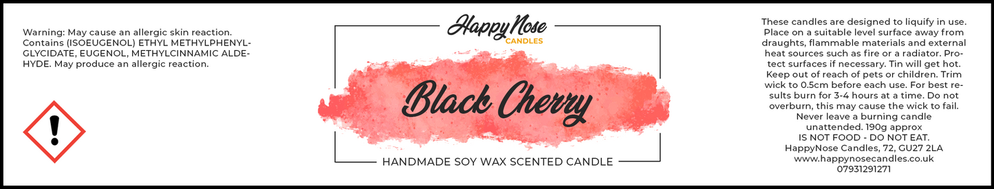 Black Cherry Scented Candle