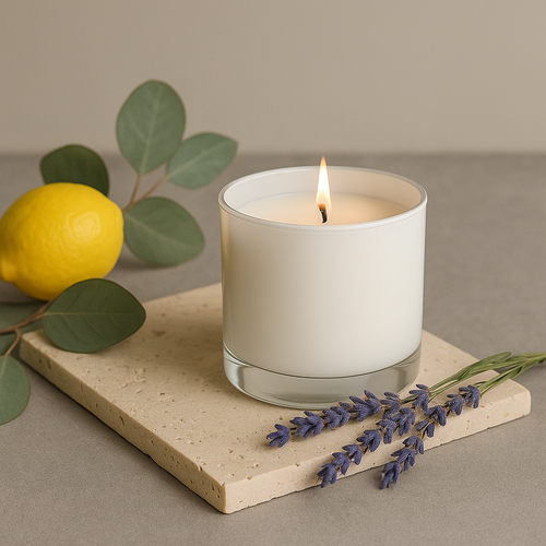 Lemon Lavender Premium Glass Candles - HappyNose Candles