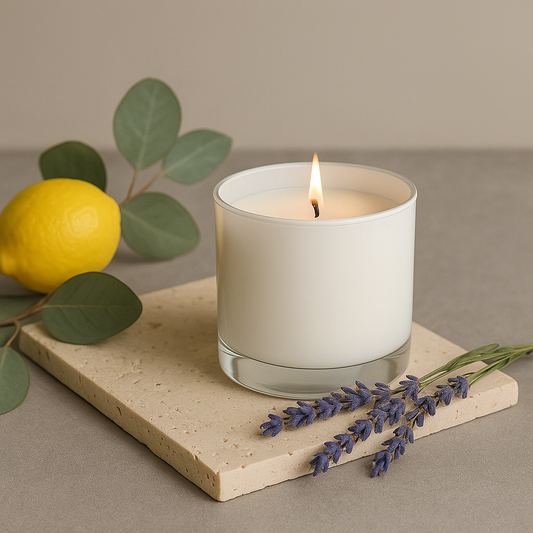 Lemon Lavender Premium Glass Candles - HappyNose Candles