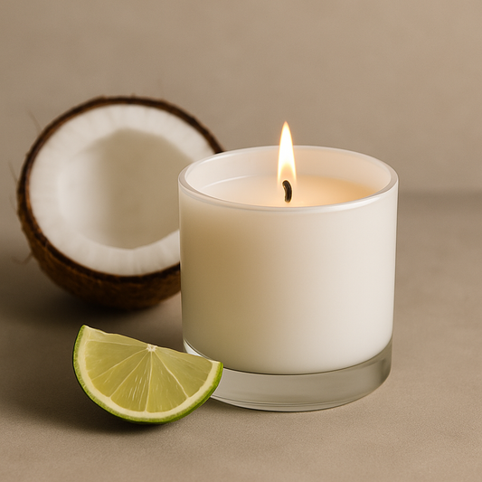 Coconut Lime Premium Glass Candles - HappyNose Candles