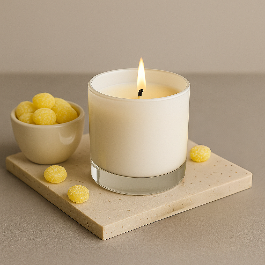 Lemon Sherbet Premium Glass Candles - HappyNose Candles