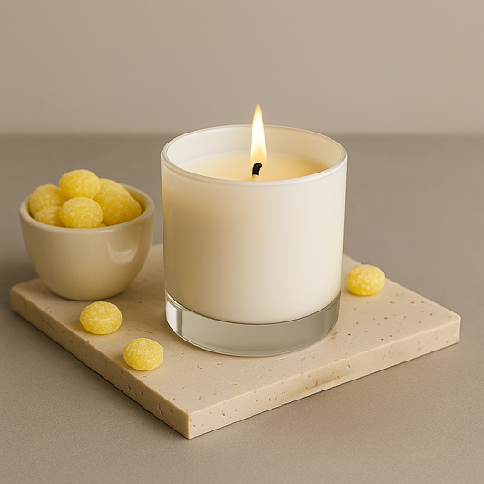 Lemon Sherbet Premium Glass Candles - HappyNose Candles