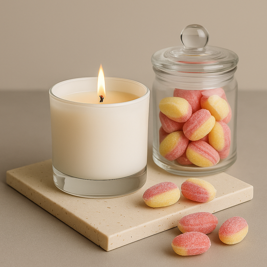 Rhubarb Custard Premium Glass Candles - HappyNose Candles