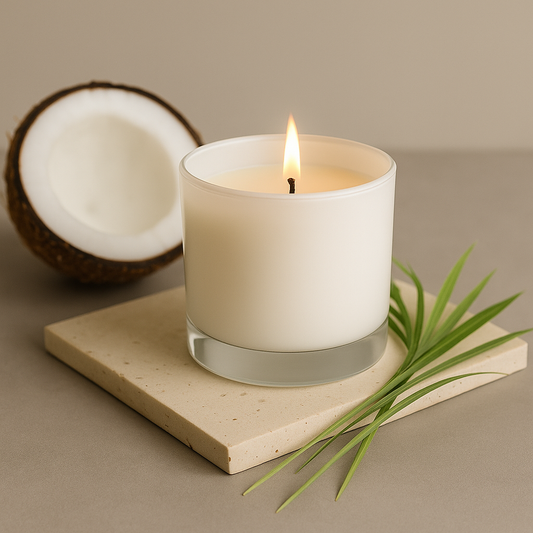 Coconut & Lemongrass Premium Glass Candles - HappyNose Candles