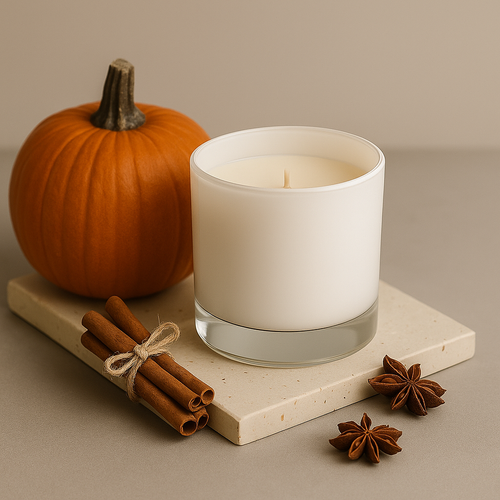 Pumpkin Spice Premium Glass Candles - HappyNose Candles