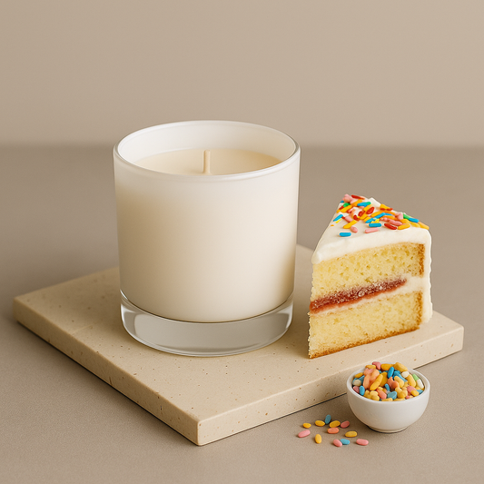 Happy Birthday (Birthday Cake) Premium Glass Candles - HappyNose Candles