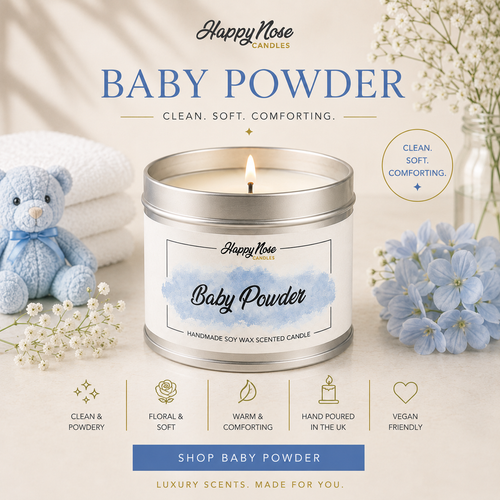 Baby Powder Scented Candle - HappyNose Candles