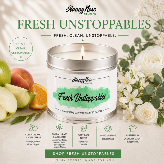 Fresh Unstoppables Scented Candle - HappyNose Candles