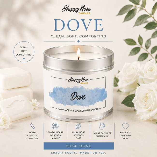Dove Scented Candle - HappyNose Candles