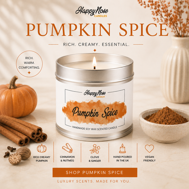 Pumpkin Spice Scented Candle - HappyNose Candles