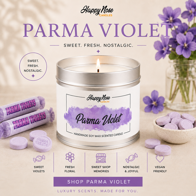 Parma Violets Scented Candle - HappyNose Candles