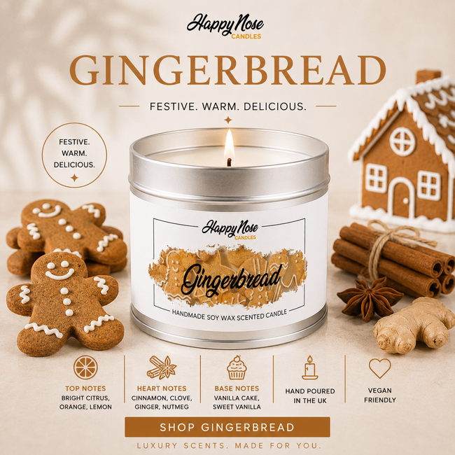 Gingerbread Scented Candle - HappyNose Candles