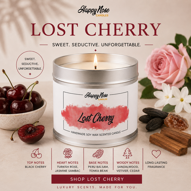 Lost Cherry Scented Candle - HappyNose Candles
