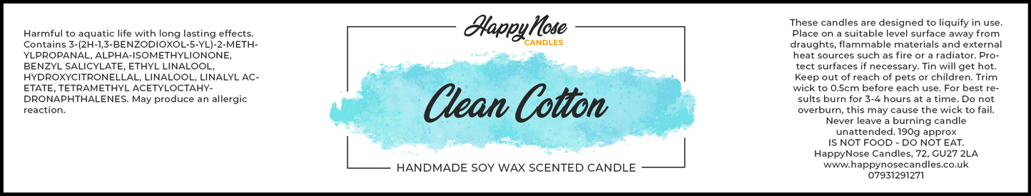 Clean Cotton Scented Candle