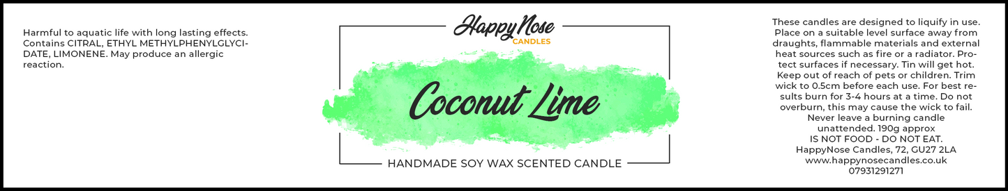 Coconut Lime Scented Candle