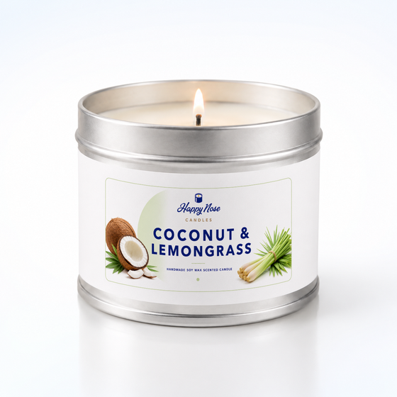 Coconut & Lemongrass Scented Candle