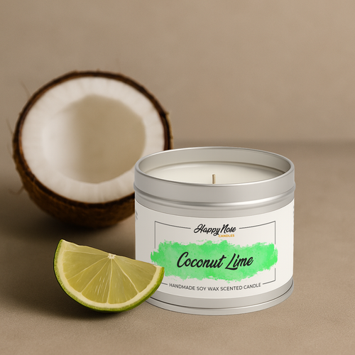 Coconut Lime Scented Candle - HappyNose Candles